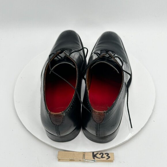 Grenson Men Size 11  Black Perforated Leather Lace Up Derby Dress Shoes